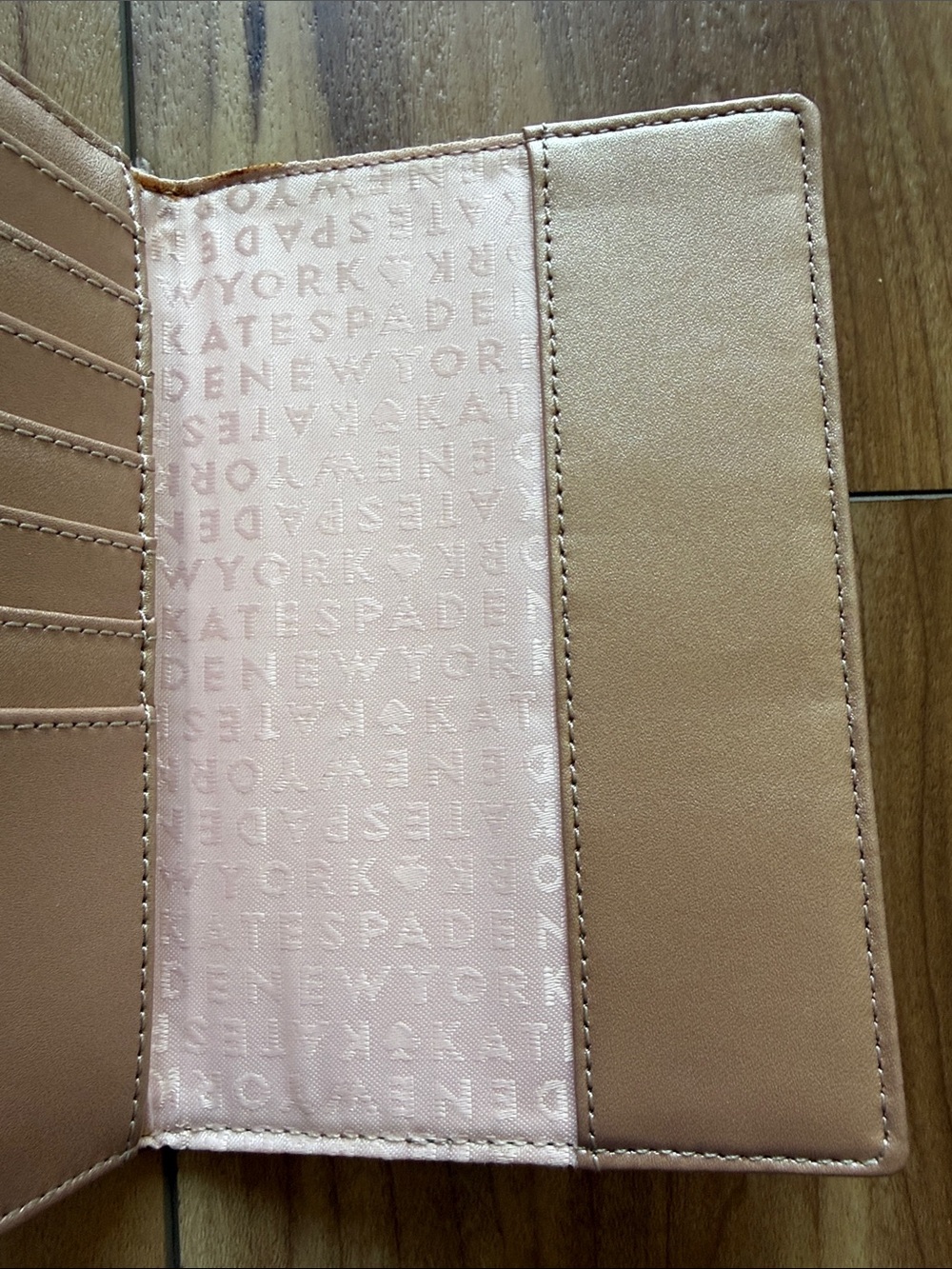 kate spade Rose Gold Metallic Passport Cover - Picture 4 of 6